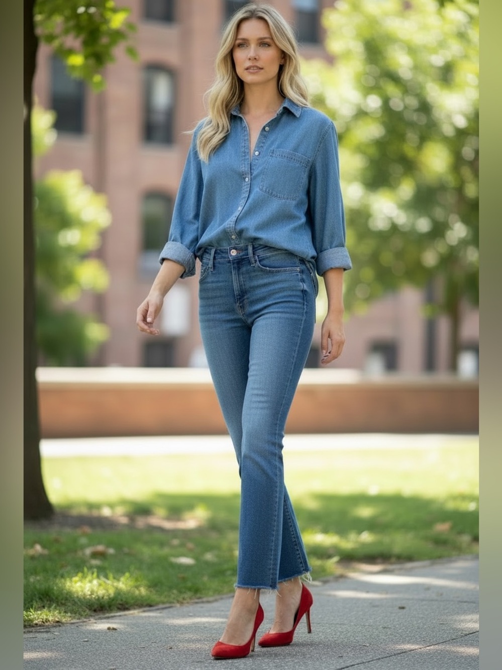 Mother Stunner Ankle Step Fray Jeans Sz 26 Boho Classic